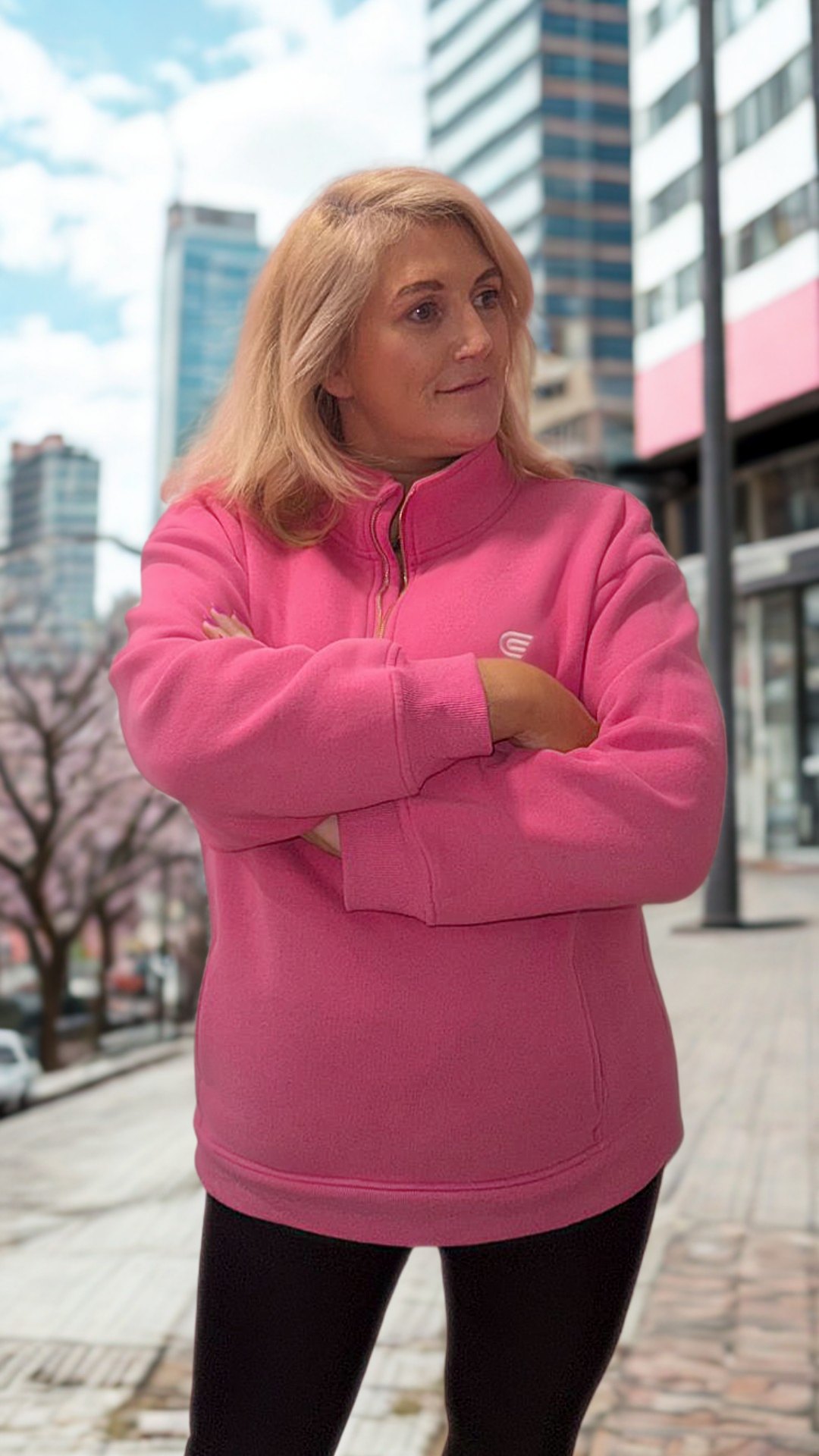 Caza Cosy Half-Zip Pink