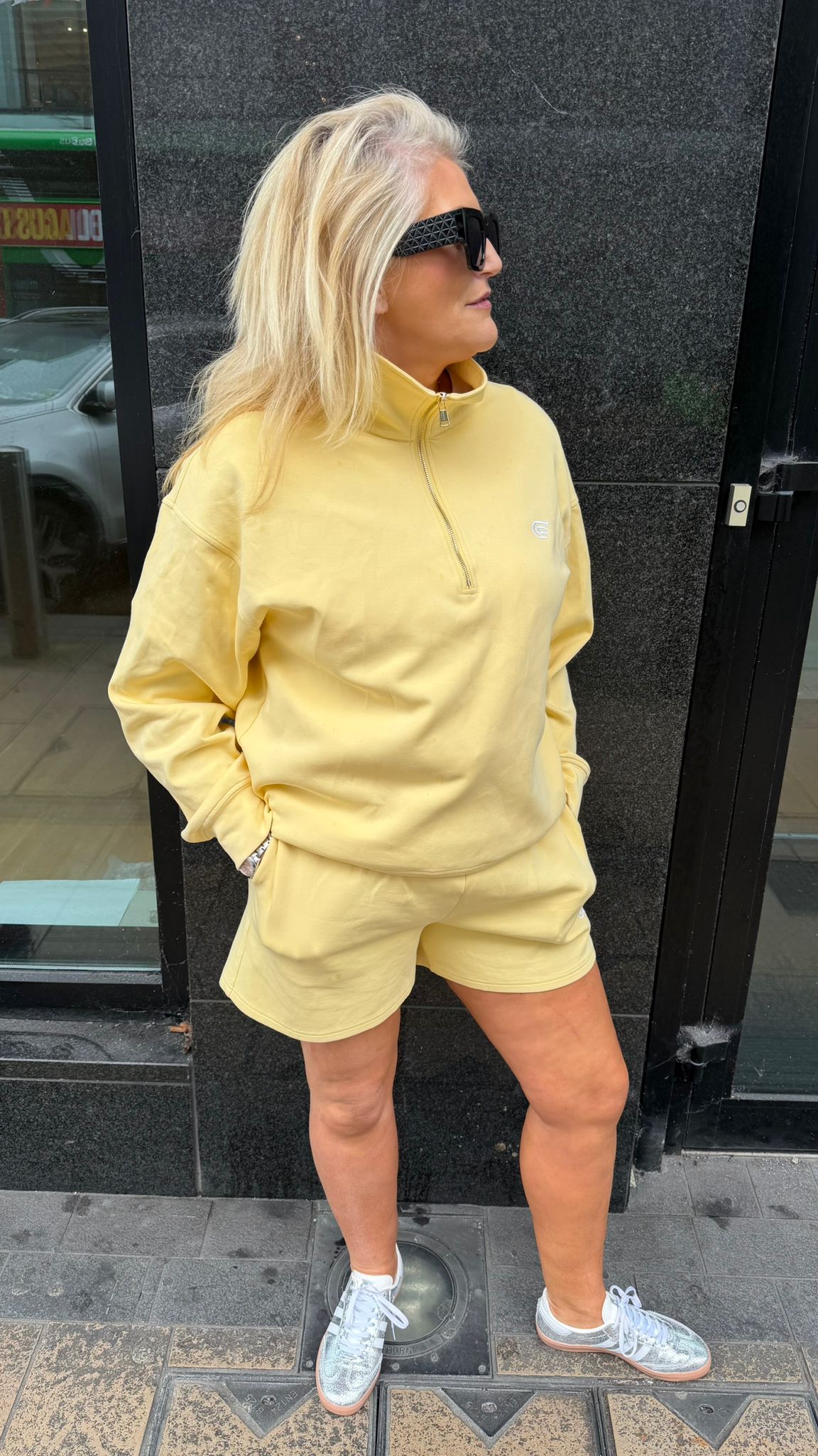 Caza Half-Zip Co-Ord Lemon