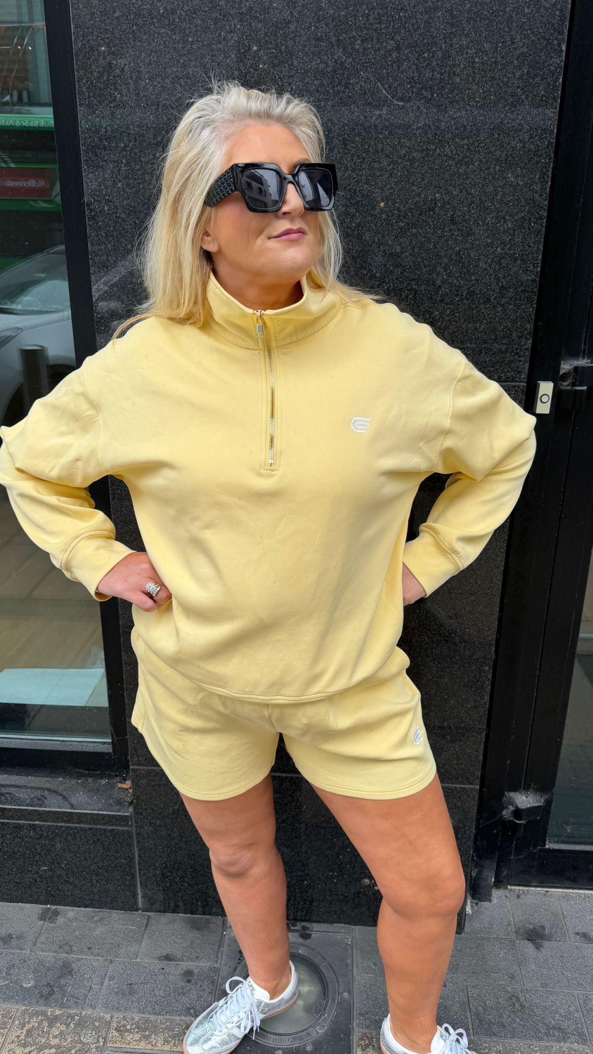 Caza Half-Zip Co-Ord Lemon